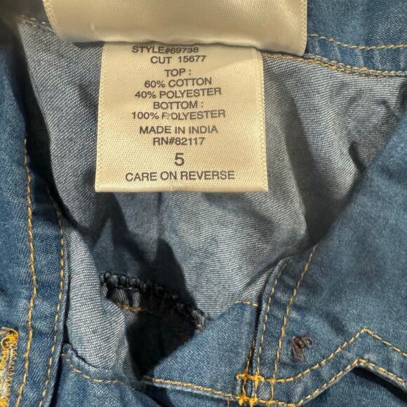 RMLA Toddler Girl 5T Striped Romper - Picture 4 of 5